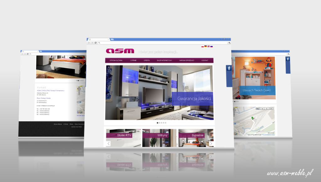 Strona www z panelem CMS